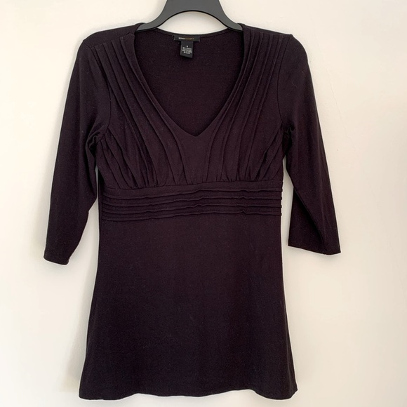BCBG Long 3/4 length sleeve fit and flare top - Picture 1 of 4